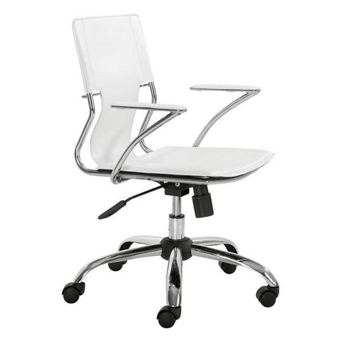 Trafico Office Chair White Furniture Zuo 