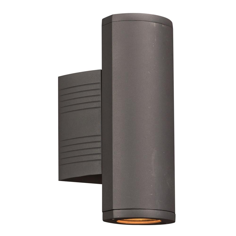 Lenox I 10.5"h Outdoor Up and Downlight LED Wall Fixture - Bronze Outdoor PLC Lighting 