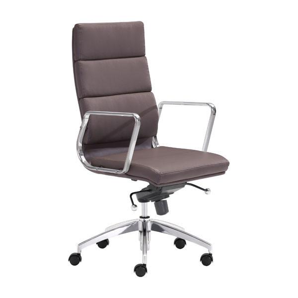 Engineer High Back Office Chair Espresso Furniture Zuo 