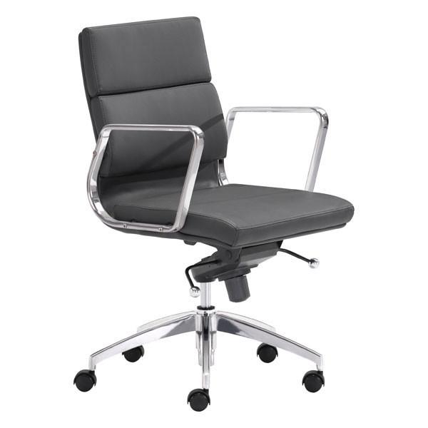Engineer Low Back Office Chair Black Furniture Zuo 