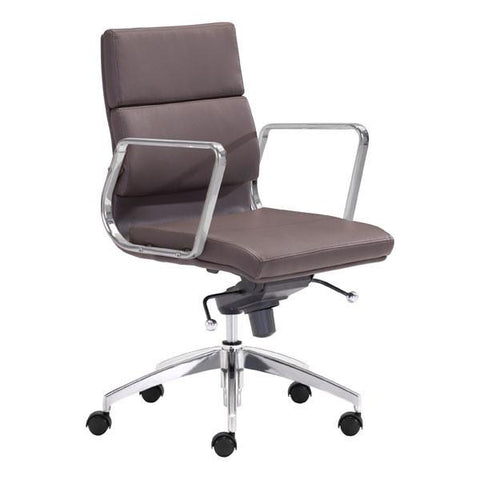 Engineer Low Back Office Chair Espresso Furniture Zuo 
