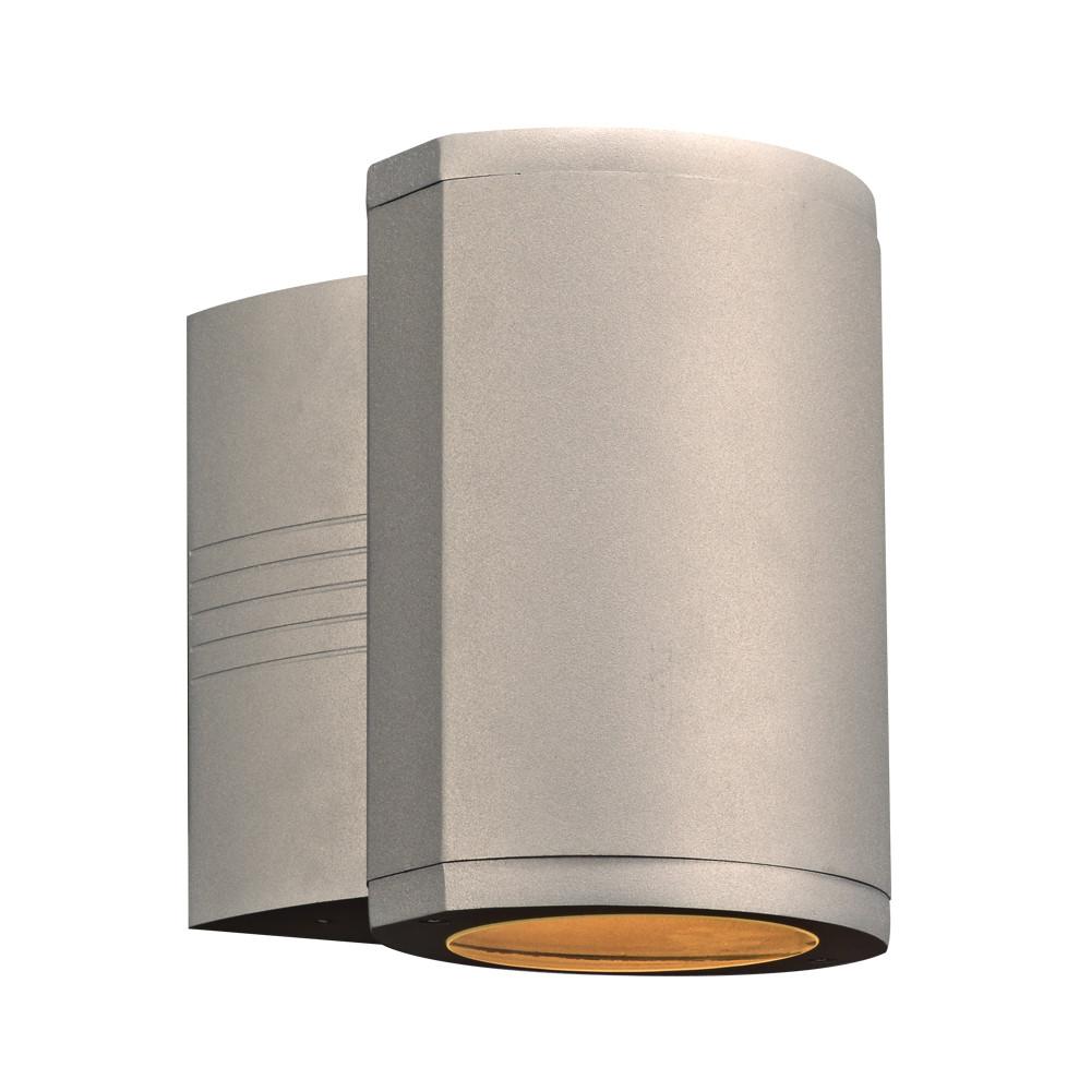 Lenox II 9"h Outdoor Downlight LED Wall Fixture - Silver Outdoor PLC Lighting 