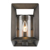 Smyth 1 Light Wall Sconce in Gunmetal Bronze with Clear Glass Wall Golden Lighting 