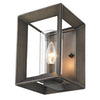 Smyth 1 Light Wall Sconce in Gunmetal Bronze with Clear Glass Wall Golden Lighting 