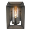 Smyth 1 Light Wall Sconce in Gunmetal Bronze with Clear Glass Wall Golden Lighting 