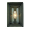 Smyth 1 Light Wall Sconce in Gunmetal Bronze with Clear Glass Wall Golden Lighting 