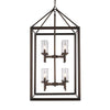 Smyth 8 Light Pendant in Gunmetal Bronze with Clear Glass Ceiling Golden Lighting 