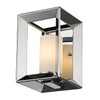 Smyth 1 Light Wall Sconce in Chrome with Opal Glass Wall Golden Lighting 