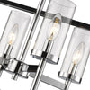 Smyth 4 Light Chandelier in Chrome with Clear Glass Ceiling Golden Lighting 