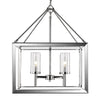 Smyth 4 Light Chandelier in Chrome with Clear Glass Ceiling Golden Lighting 