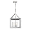 Smyth Converible Semi-Flush / Pendant in Chrome with Clear Glass Ceiling Golden Lighting 