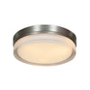 Solid (s) Dimmable LED Flush Mount - Brushed Steel Ceiling Access Lighting 