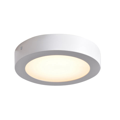 Strike 2.0 (s) Dimmable LED Round Flush Mount - White Ceiling Access Lighting 
