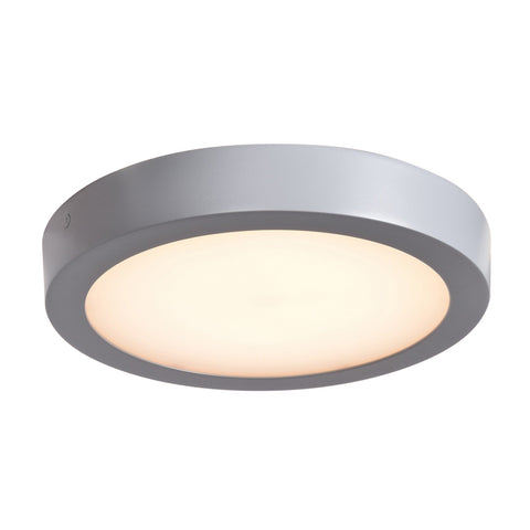 Strike 2.0 (l) Dimmable LED Round Flush Mount - Silver Ceiling Access Lighting 