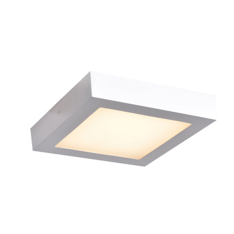 Strike 2.0 (s) Dimmable LED Square Flush Mount - White Ceiling Access Lighting 