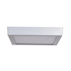 Strike 2.0 (l) Dimmable LED Square Flush Mount - Silver Ceiling Access Lighting 