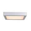 Strike 2.0 (l) Dimmable LED Square Flush Mount - Silver Ceiling Access Lighting 