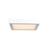 Strike 2.0 (l) Dimmable LED Square Flush Mount - White Ceiling Access Lighting 