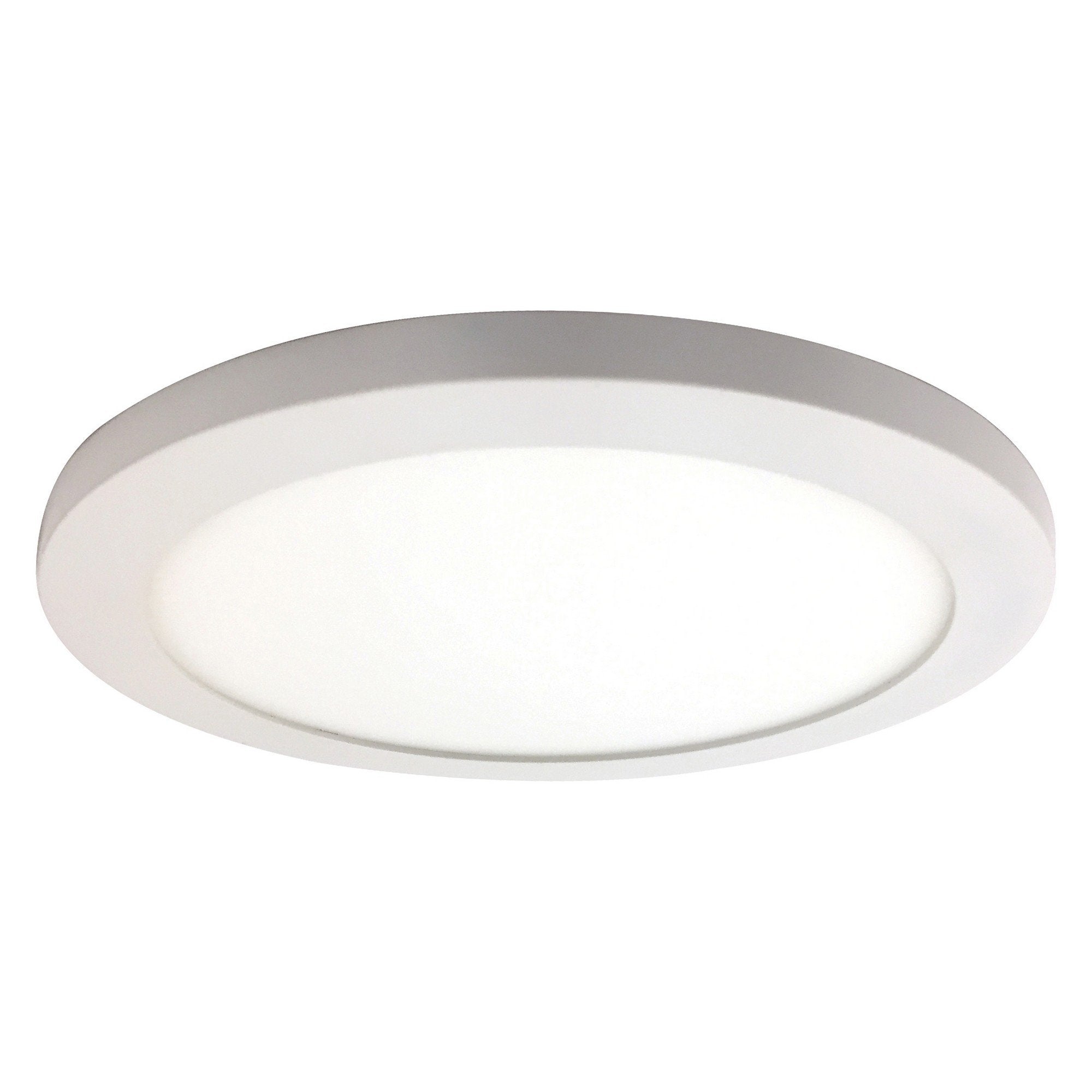 Disc (l) LED Round Flush Mount - White Ceiling Access Lighting 