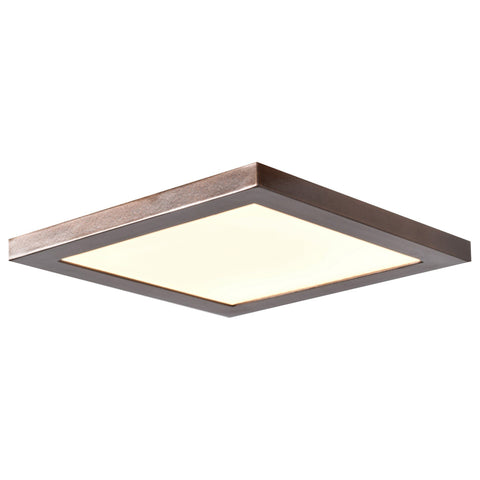 Boxer (l) LED Square Flush Mount - Bronze Ceiling Access Lighting 