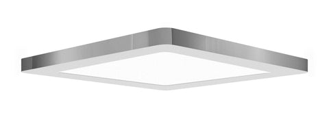ModPLUS (m) 120-277v LED Square Flush Mount - Chrome (CH) Ceiling Access Lighting 