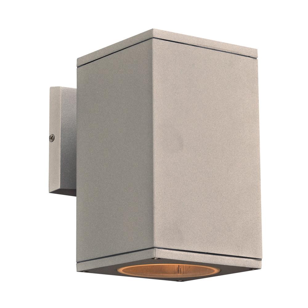 Dominick 8"h Outdoor Downlight LED Wall Fixture - Silver Outdoor PLC Lighting 