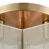 Compartir 15"w Semi Flush Polished Nickel/Satin Brass Ceiling Elk Lighting 
