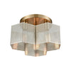 Compartir 15"w Semi Flush Polished Nickel/Satin Brass Ceiling Elk Lighting Default Value 