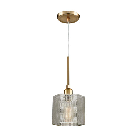 Compartir 6'w Mini Pendant Polished Nickel/Satin Brass Ceiling Elk Lighting Default Value 