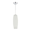 Satin Veil Chrome Mini Pendant with Frosted Ribbed Glass Ceiling Elk Lighting 