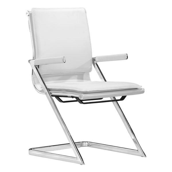 Lider Plus Conference Chair White (Set of 2) Furniture Zuo 