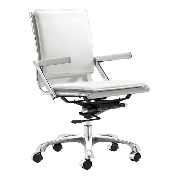 Lider Plus Office Chair White Furniture Zuo 