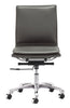 Lider Plus Armless Office Chair Gray Furniture Zuo 