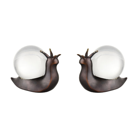Slug it Out Objects in Oil Rubbed Bronze and Clear (Set of 2) Decor Accessories ELK Home 