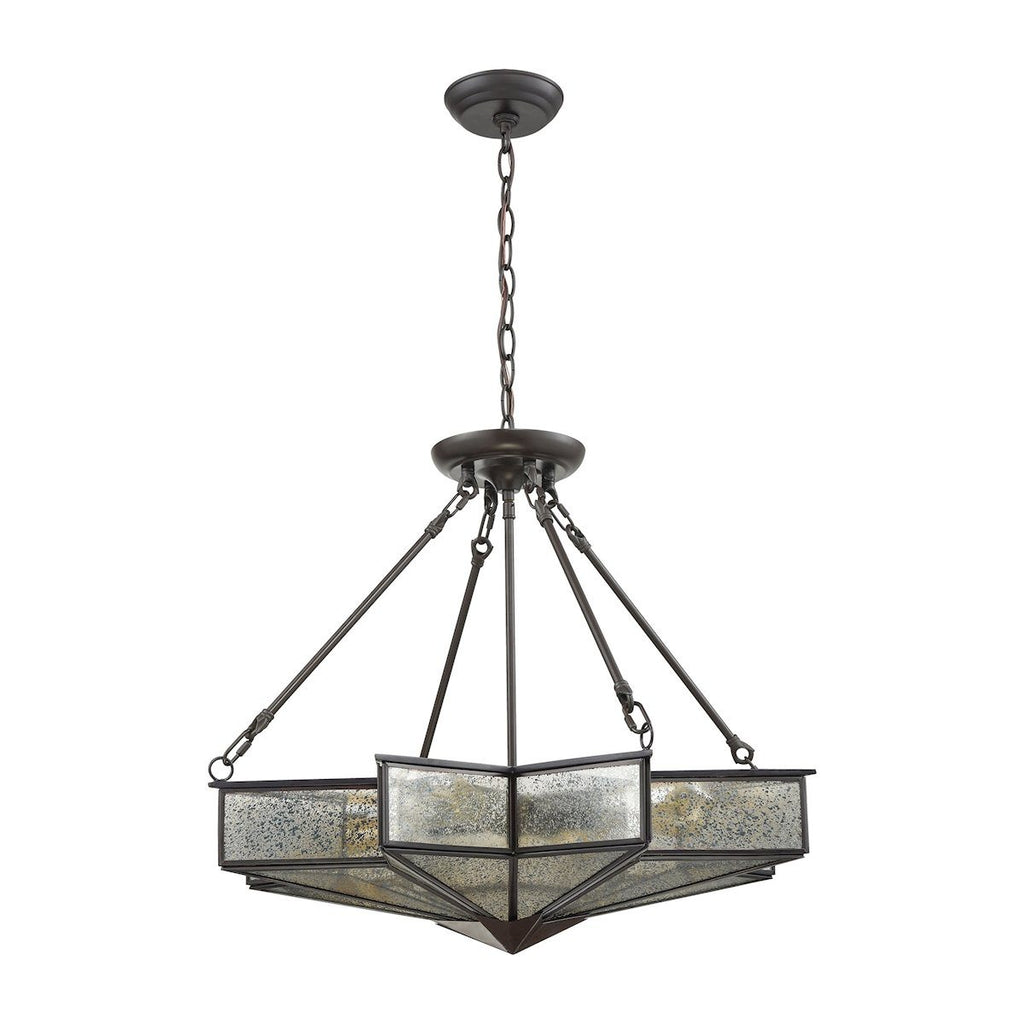 Decostar 4 Light Chandelier In Oil Rubbed Bronze Ceiling Elk Lighting 