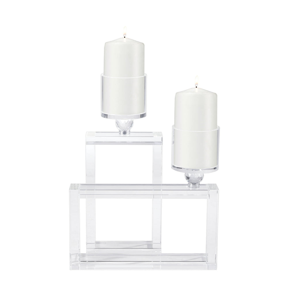 Cubic Candle Holder in Clear Accessories ELK Home 