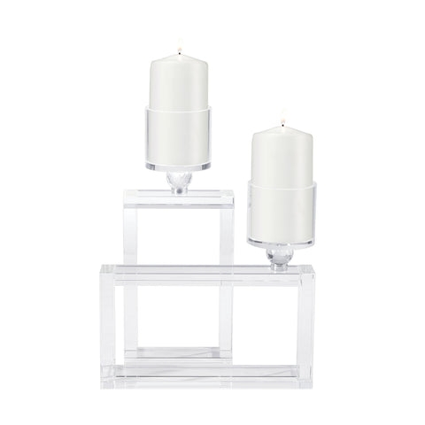 Cubic Candle Holder in Clear Accessories ELK Home 