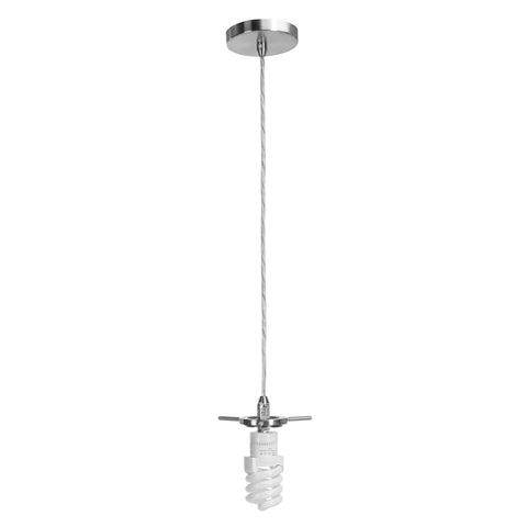 Flora Cord Pendant - Brushed Steel Ceiling Access Lighting 