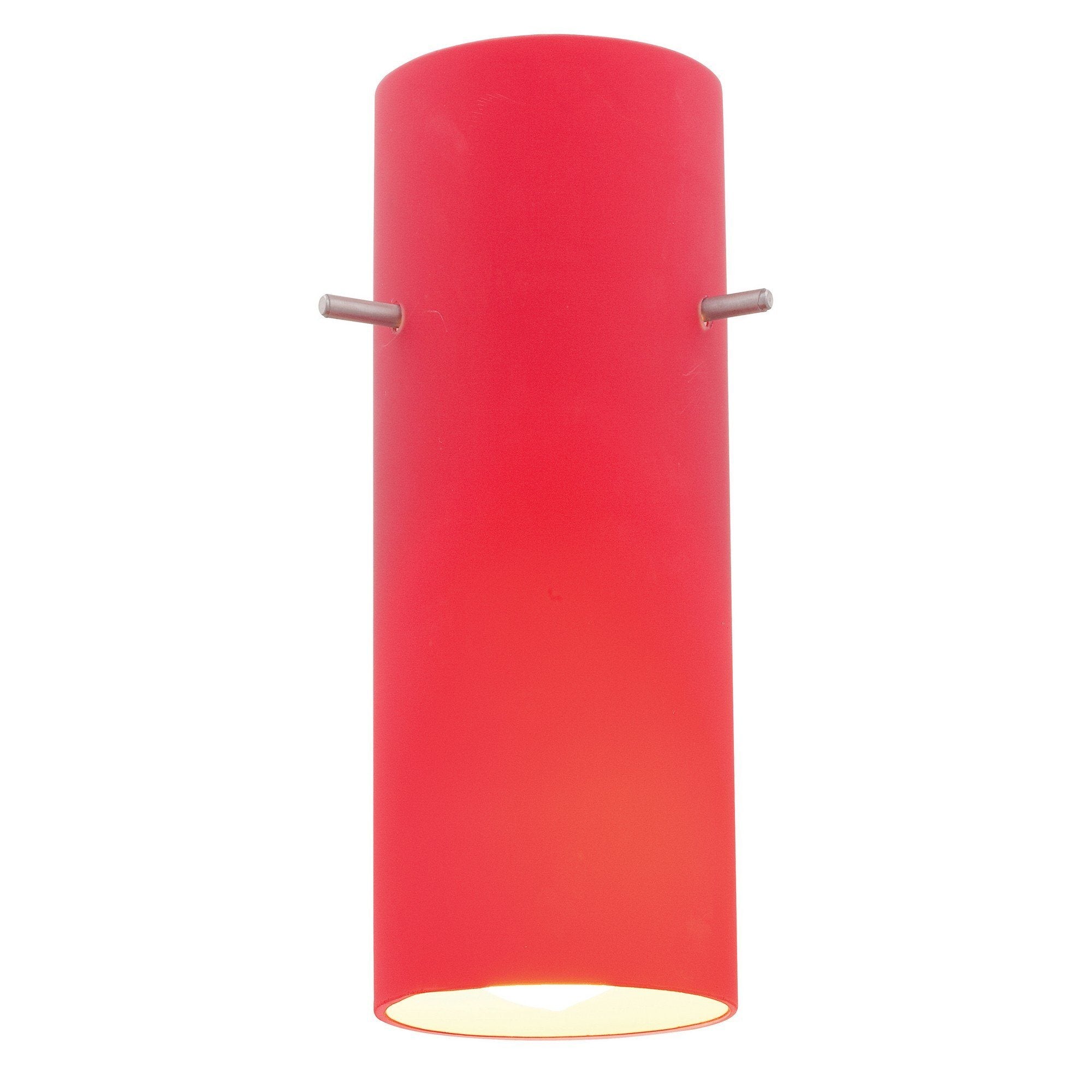 Cylinder Pendant Glass Shade - Red Ceiling Access Lighting 