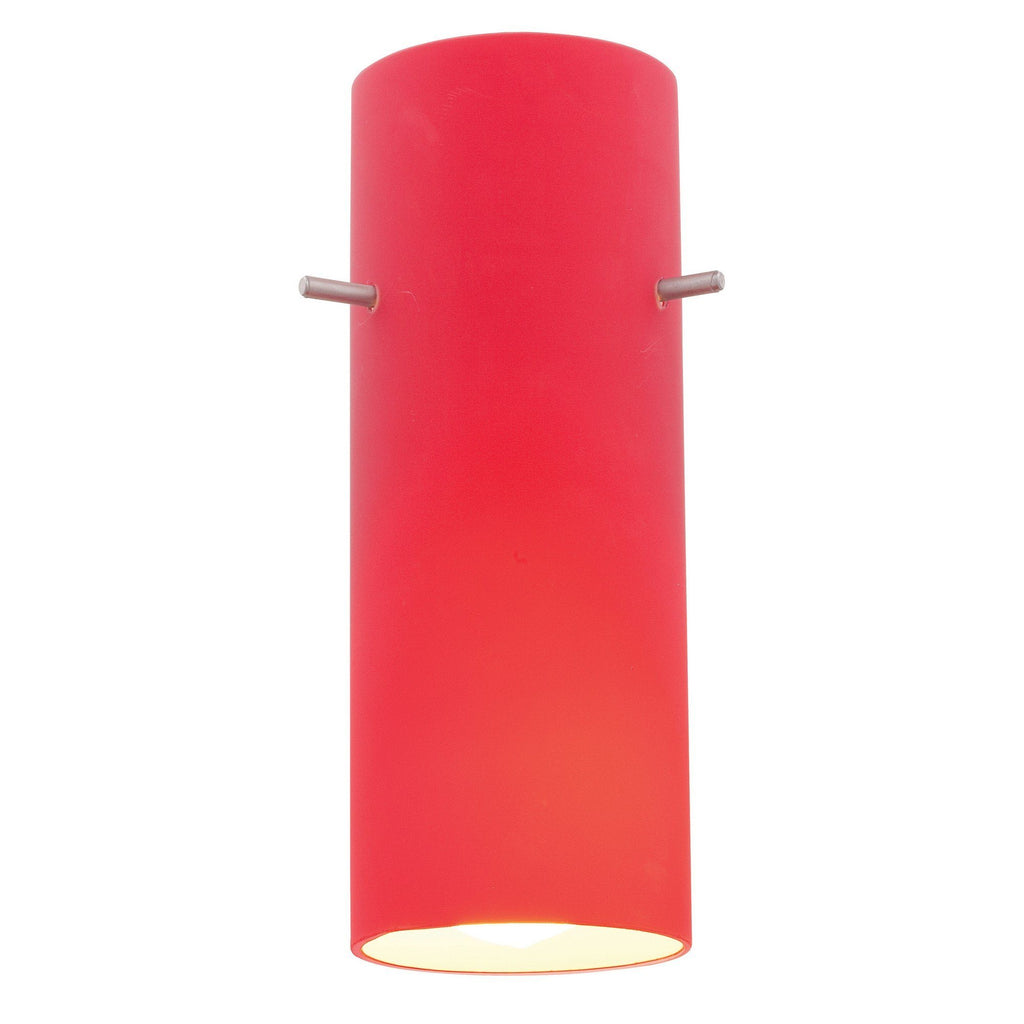 Cylinder Pendant Glass Shade - Red Ceiling Access Lighting 