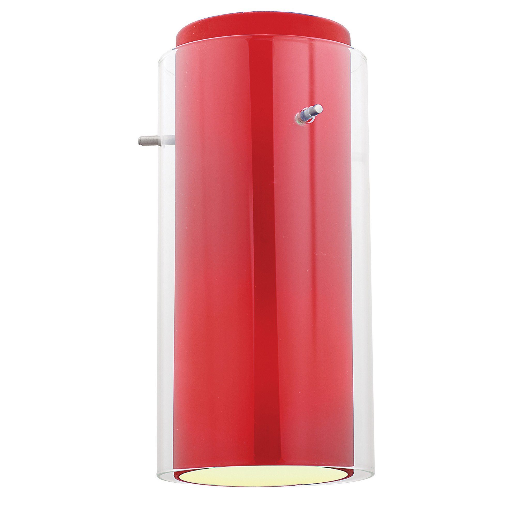 Glass`n Glass Cylinder Shade - Brushed Steel Ceiling Access Lighting 