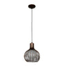 Chuki Metal Ribbed Pendant - Bronze Ceiling Access Lighting 