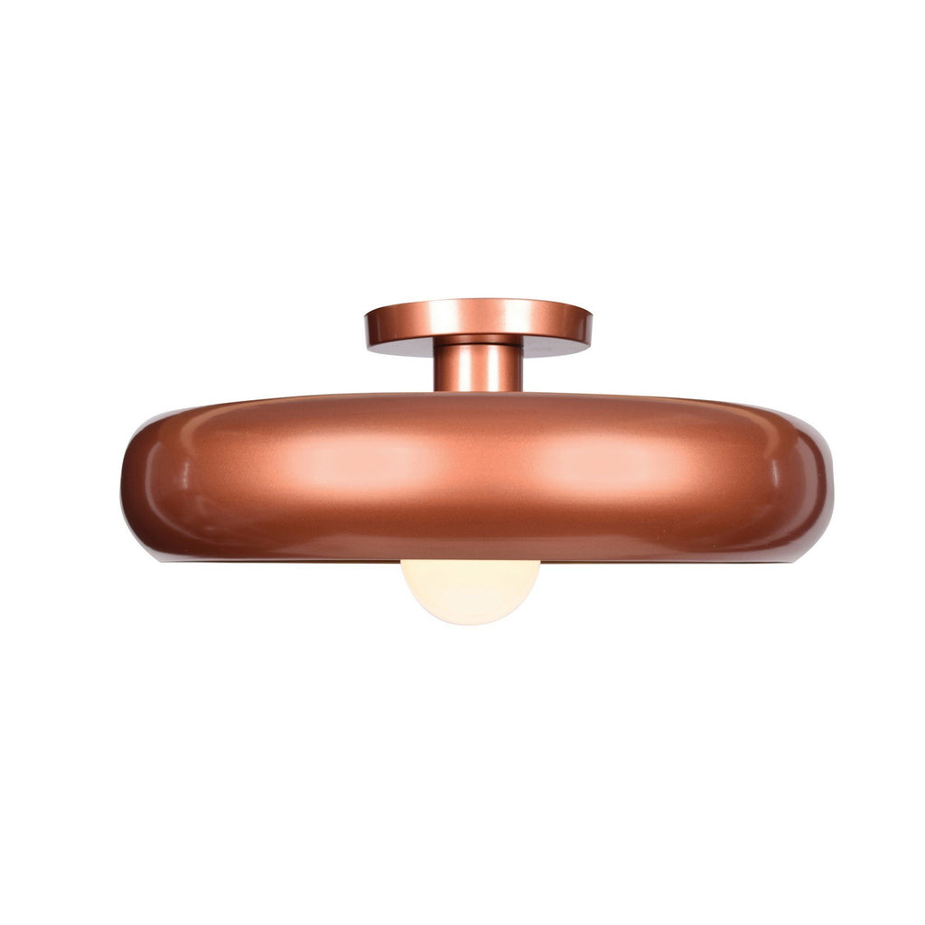 Bistro (s) Round Colored LED Semi Flush Mount - Copper and Gold (CP/GLD) Ceiling Access Lighting 