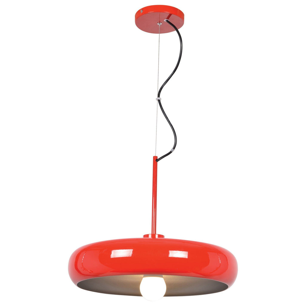 Bistro (s) Round Colored LED Pendant - Red Ceiling Access Lighting 