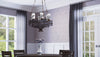 Flow 6-Lt Chandelier - Hammered Ore Ceiling Varaluz 