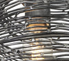 Flow 1-Lt Twist Mini Pendant - Steel Ceiling Varaluz 