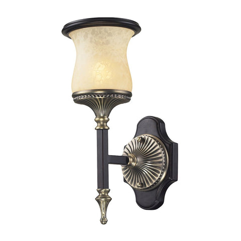 Georgian Court 1 Light Wall Sonce In Antique Bronze And Dark Umber Wall Sconce Elk Lighting 