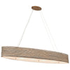 Flow 6-Lt Oval Linear Pendant w/Fabric Shade - Hammered Ore Ceiling Varaluz 