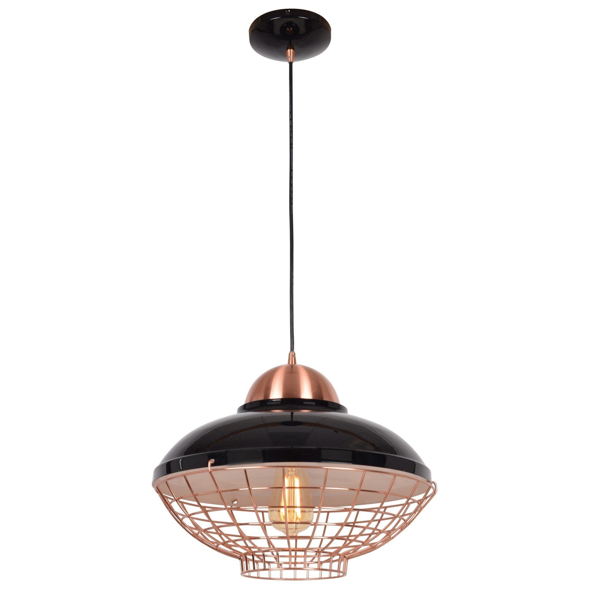 Dive (s) 1-Light Pendant with Bottom Cage Ceiling Access Lighting 