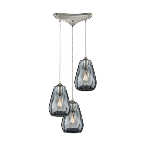 Tulare 3 Pendant Satin Nickel Ceiling Elk Lighting 